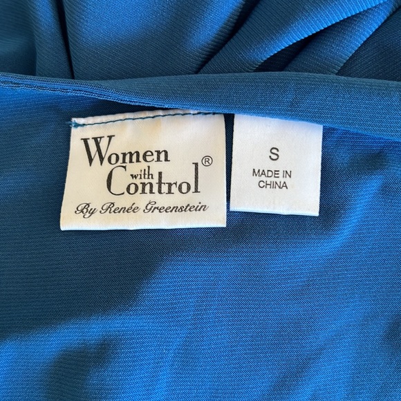 Women With Control Teal Blue Maxi Dress Size Small S - Picture 6 of 9